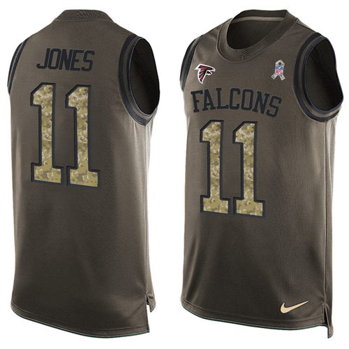 Nike Falcons #11 Julio Jones Green Men's Stitched NFL Limited Salute To Service Tank Top Jersey
